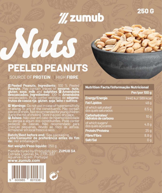 Amendoins Descascados