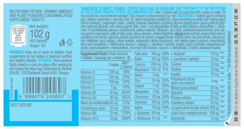 Multivitaminas para Homem