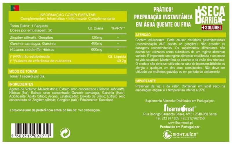 Seca Barriga Solúvel