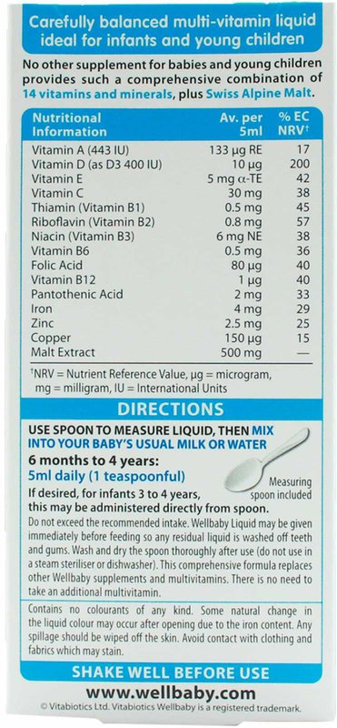 Wellkid Baby Multivitamin liquid